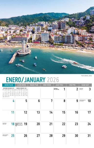 Galleria Wall Calendar 2026 Scenes Of Mexico (Spanish/English)