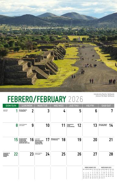 Galleria Wall Calendar 2026 Scenes Of Mexico (Spanish/English)