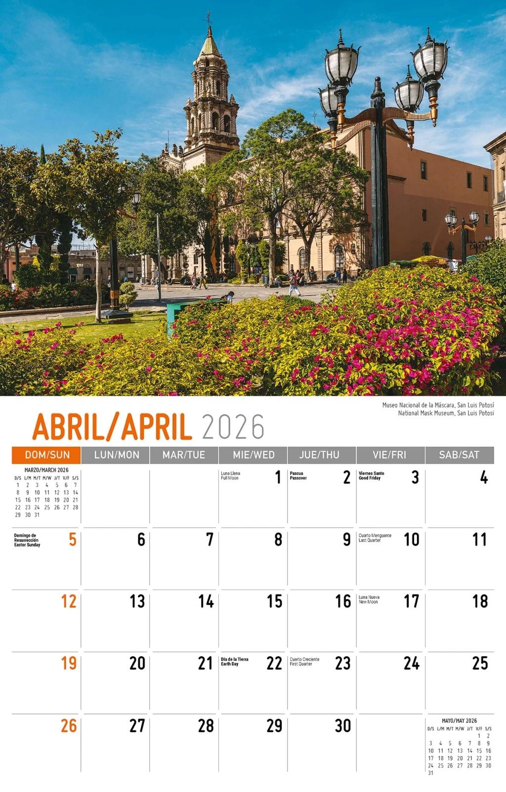 Galleria Wall Calendar 2026 Scenes Of Mexico (Spanish/English)