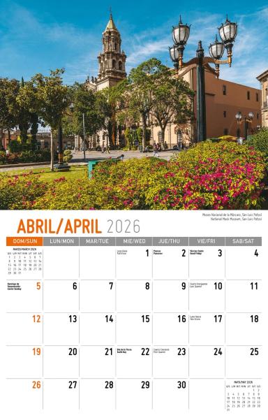 Galleria Wall Calendar 2026 Scenes Of Mexico (Spanish/English)