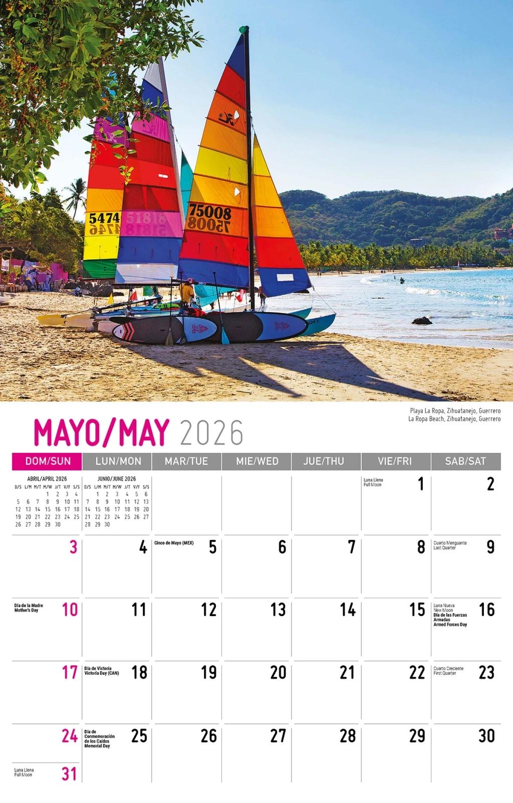 Galleria Wall Calendar 2026 Scenes Of Mexico (Spanish/English)