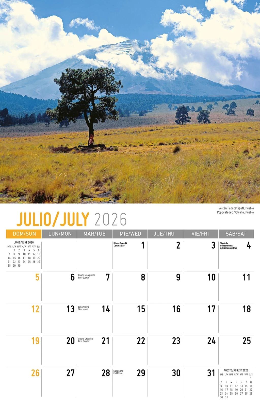 Galleria Wall Calendar 2026 Scenes Of Mexico (Spanish/English)