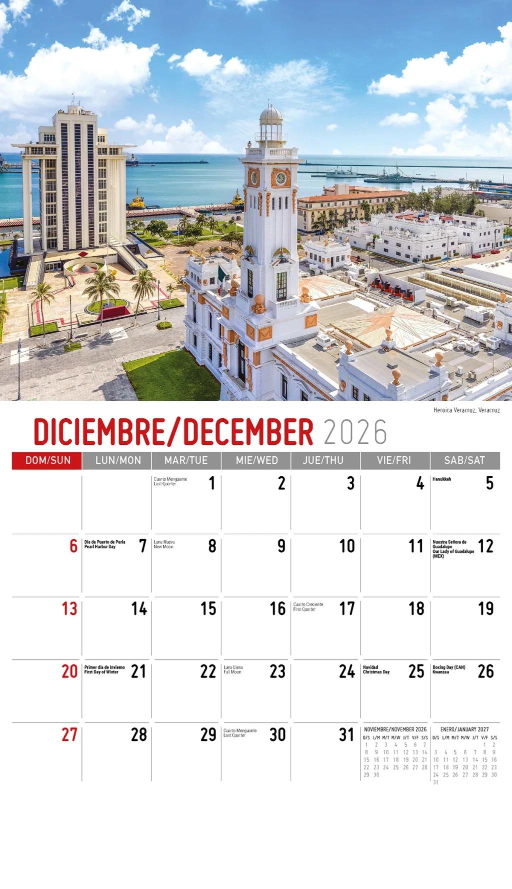 Galleria Wall Calendar 2026 Scenes Of Mexico (Spanish/English)