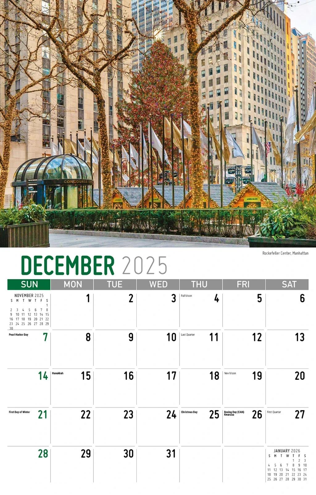 Galleria Wall Calendar 2026 Scenes Of New York