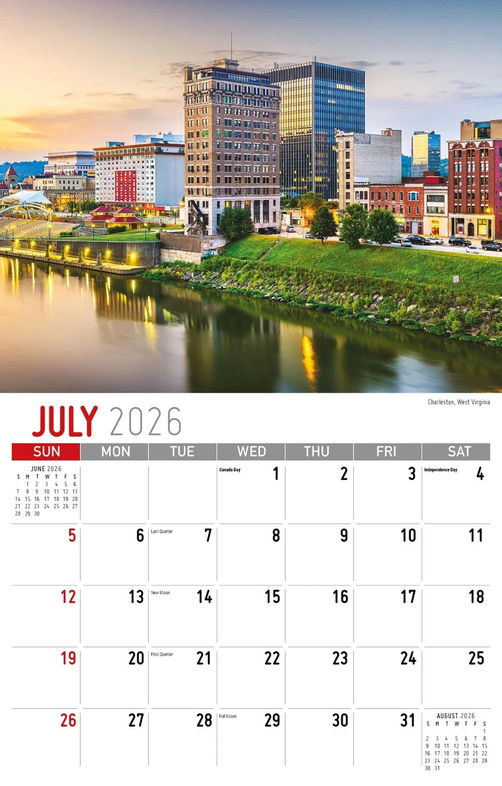 Galleria Wall Calendar 2026 Southeast USA