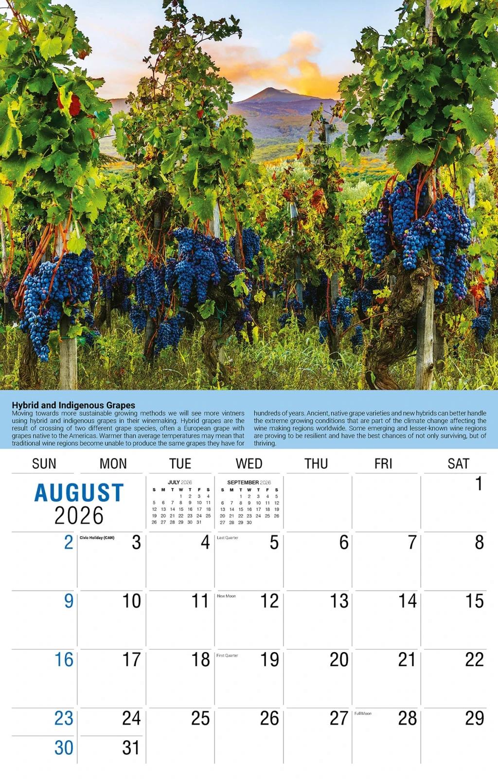 Galleria Wall Calendar 2026 Vintage