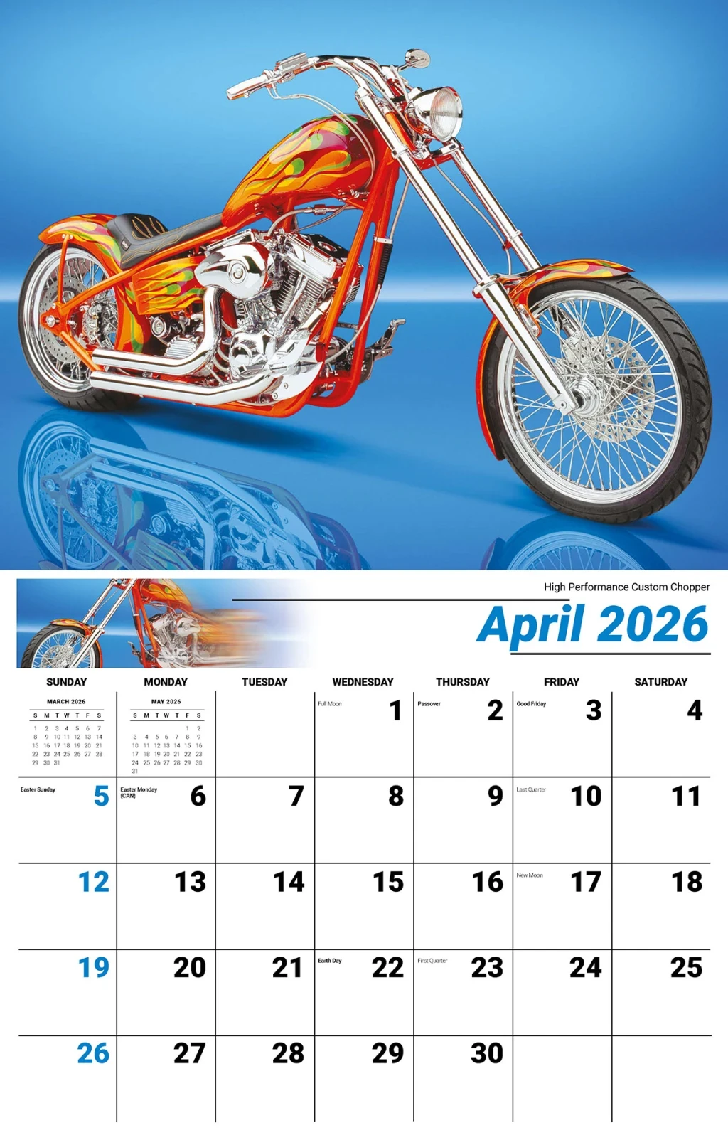 Galleria Wall Calendar 2026 Motorcycle Mania