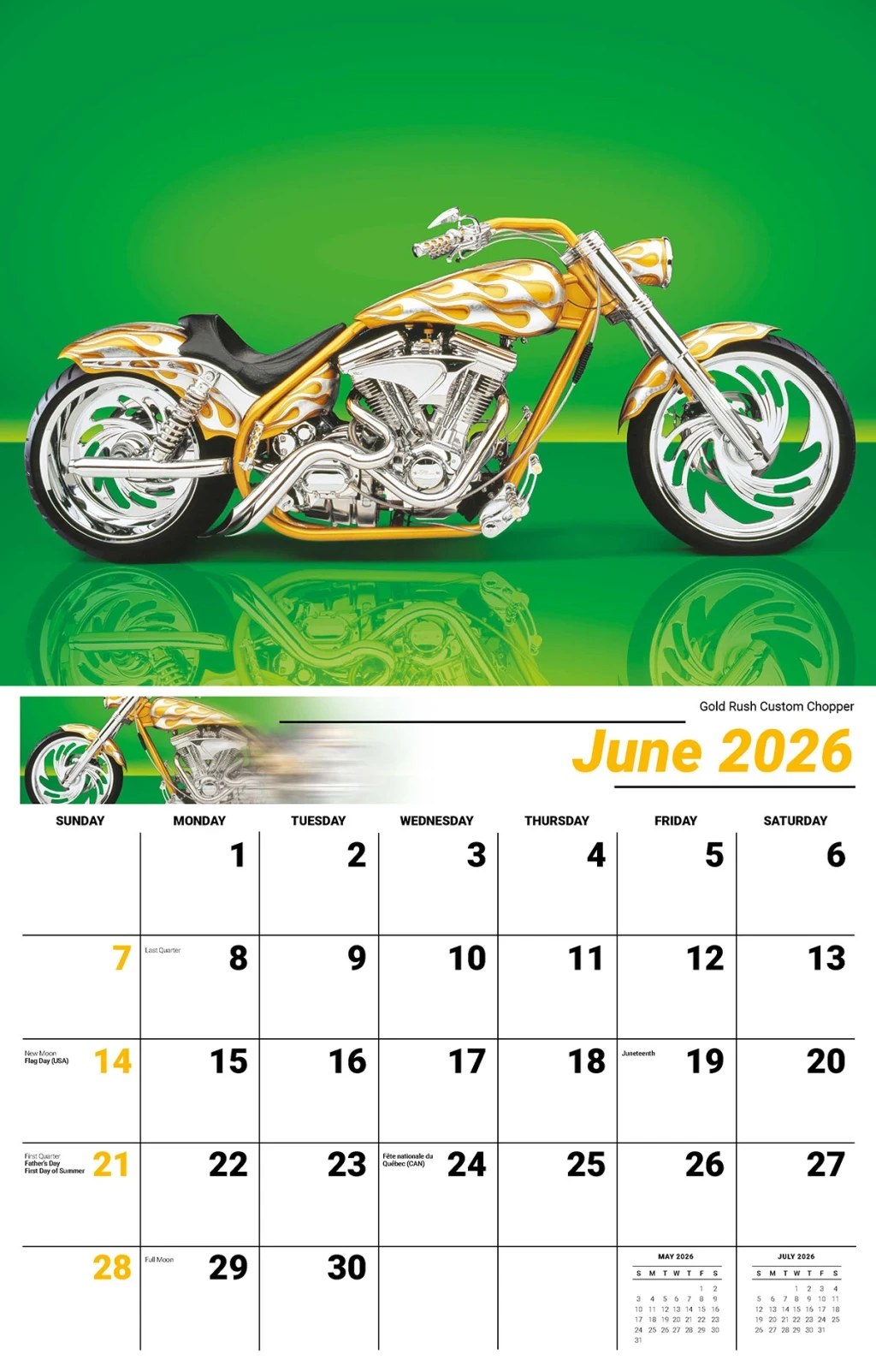 Galleria Wall Calendar 2026 Motorcycle Mania