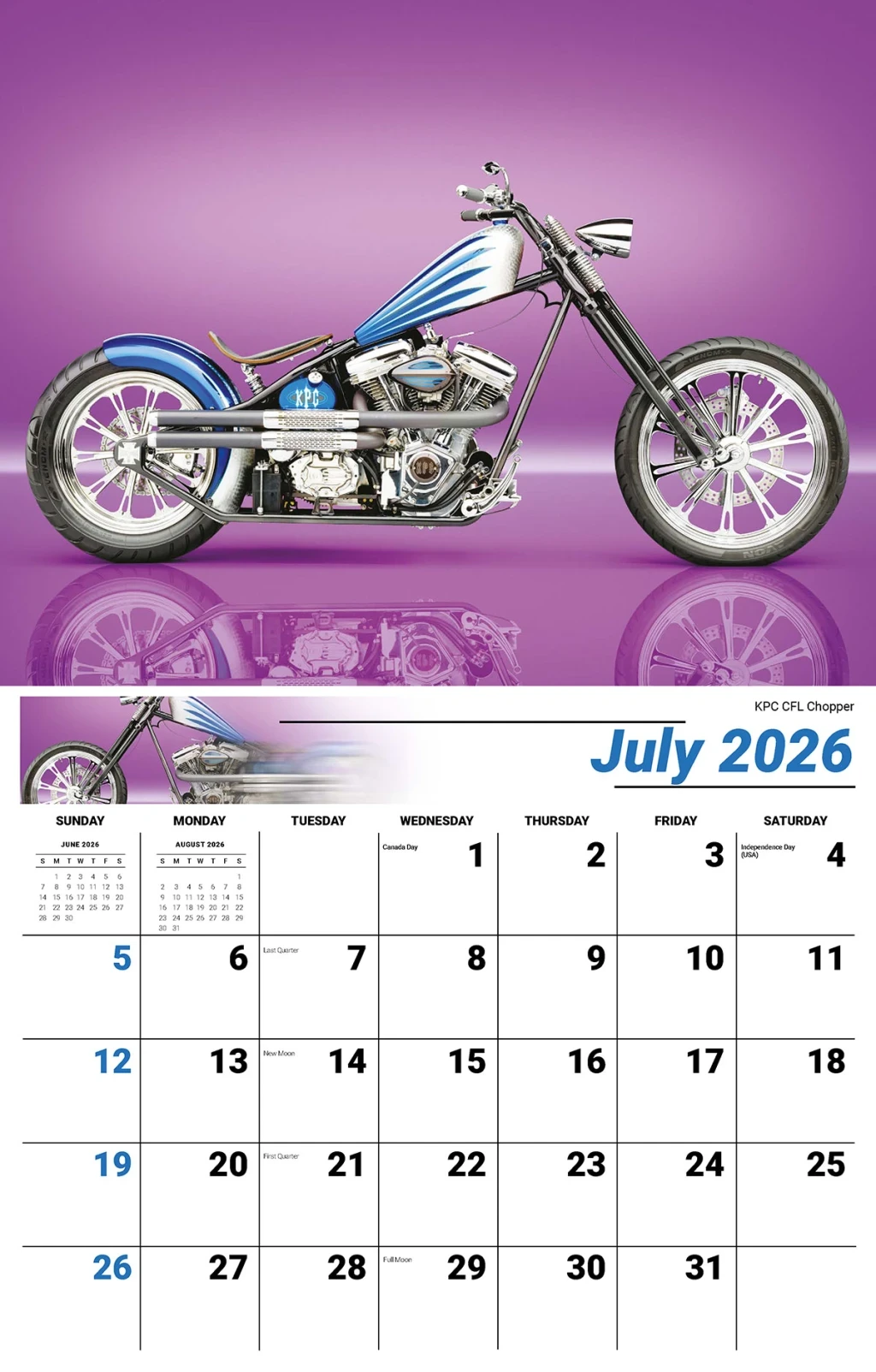 Galleria Wall Calendar 2026 Motorcycle Mania