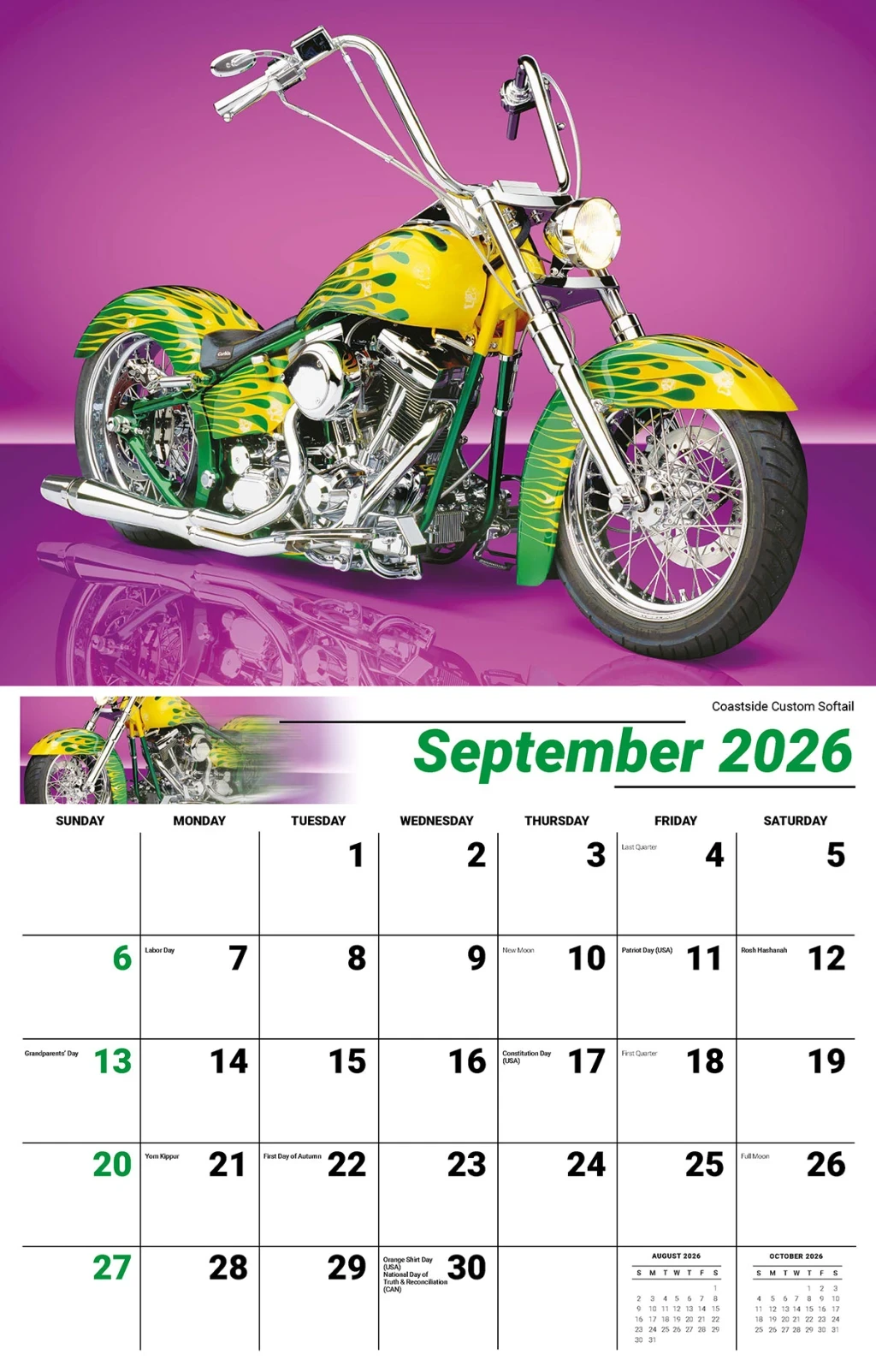 Galleria Wall Calendar 2026 Motorcycle Mania