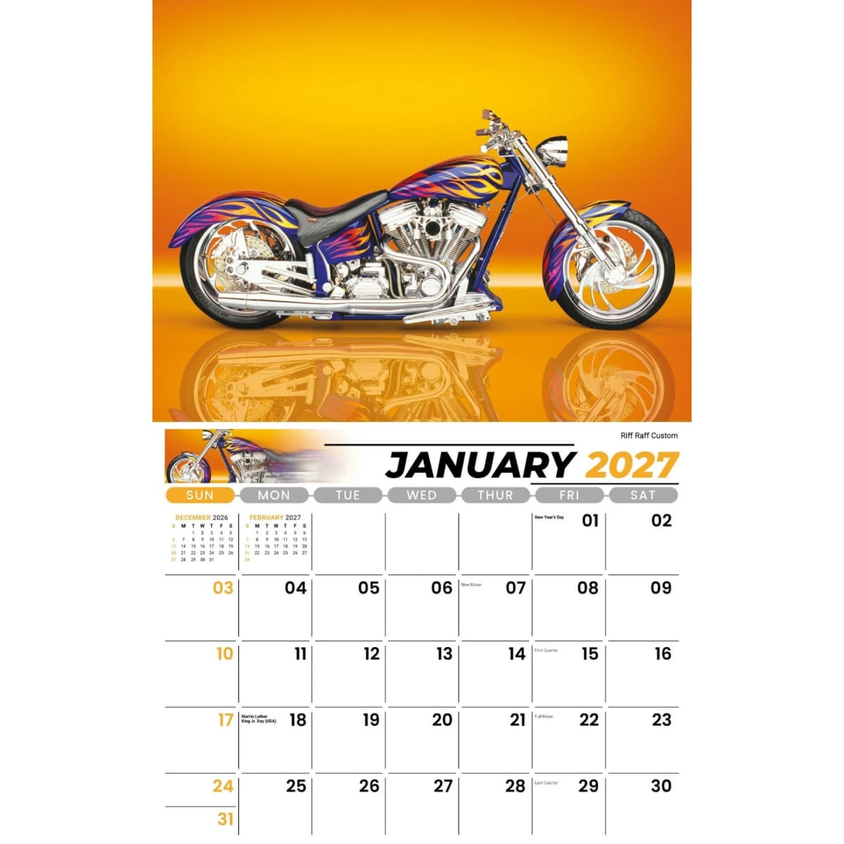 Galleria Wall Calendar 2027 Motorcycle Mania