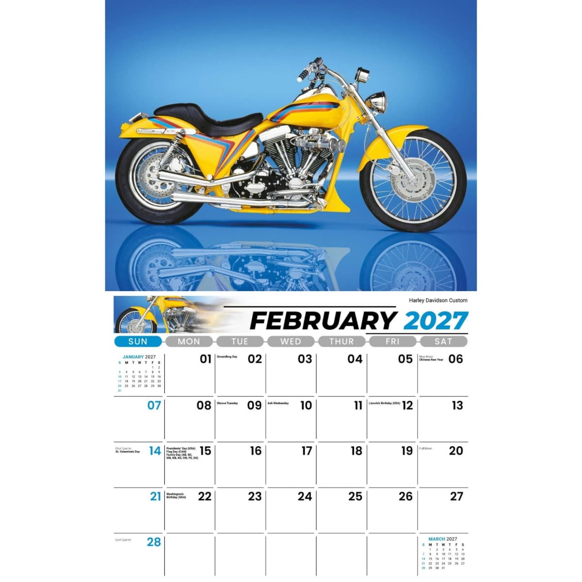 Galleria Wall Calendar 2027 Motorcycle Mania