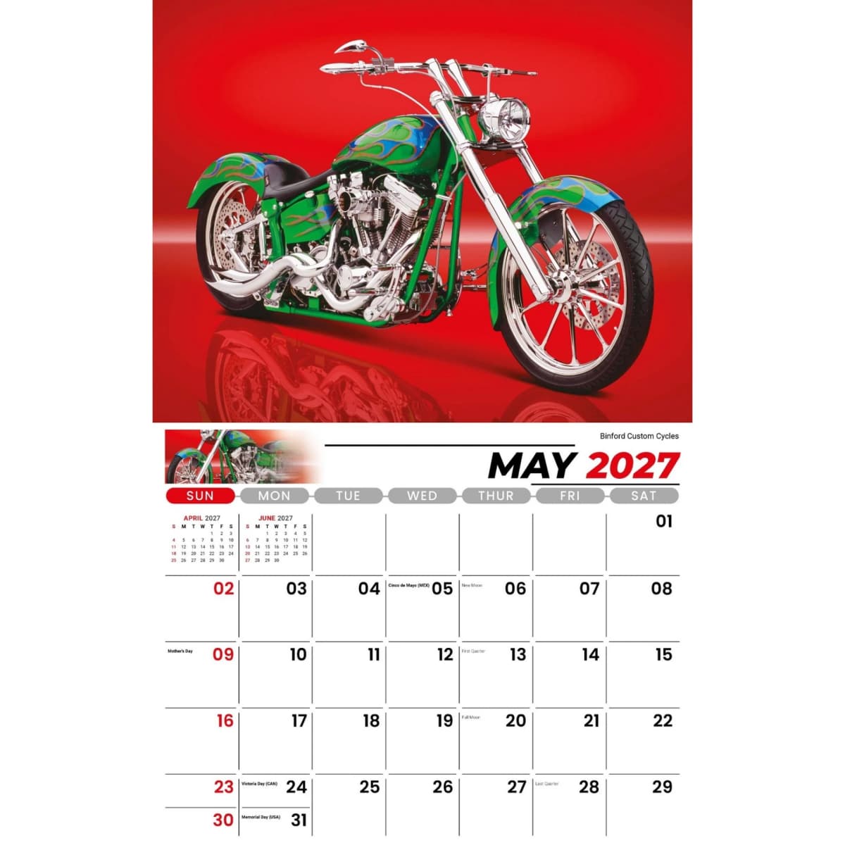 Galleria Wall Calendar 2027 Motorcycle Mania