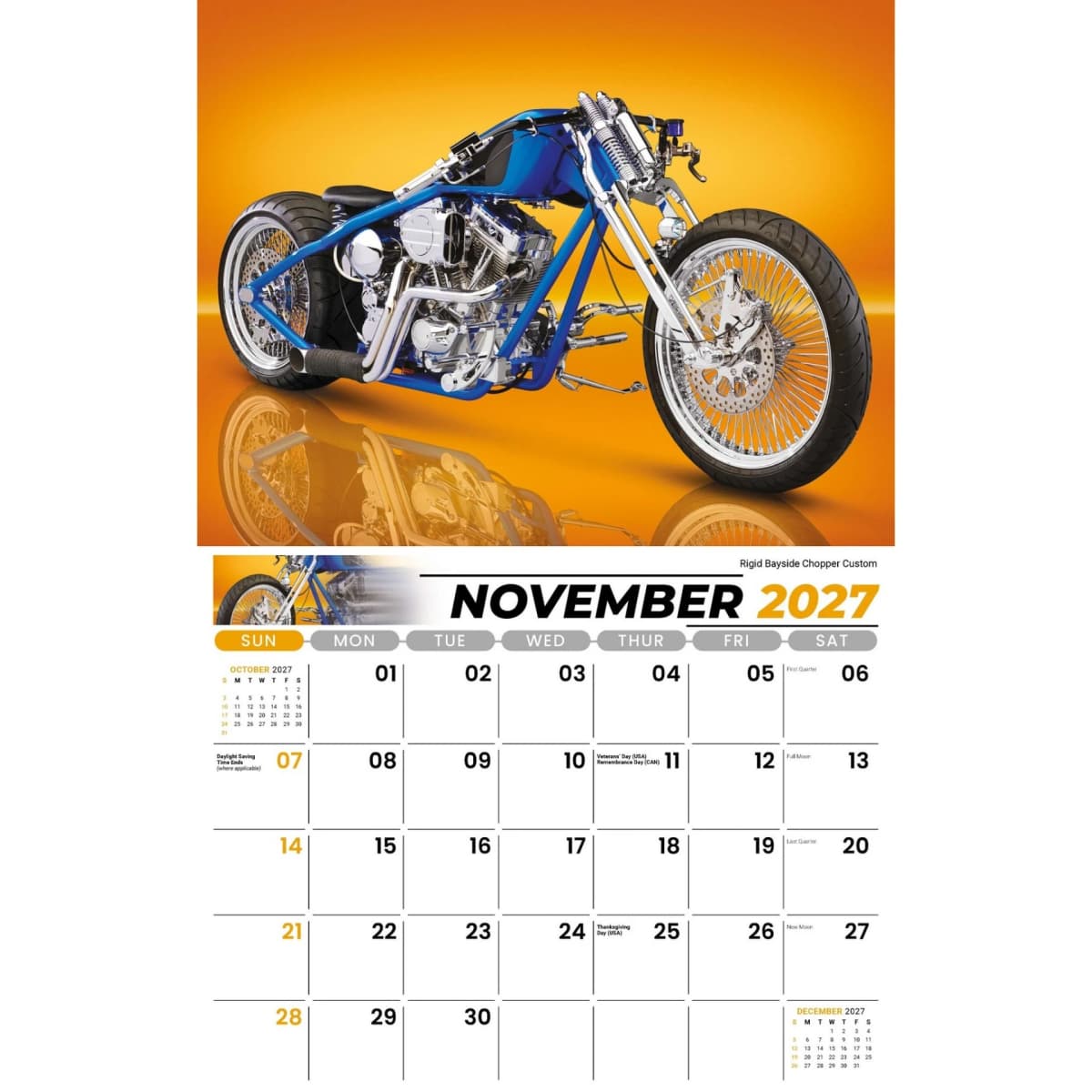 Galleria Wall Calendar 2027 Motorcycle Mania