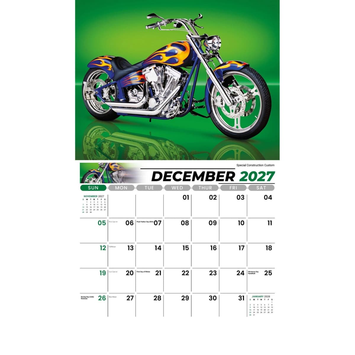 Galleria Wall Calendar 2027 Motorcycle Mania
