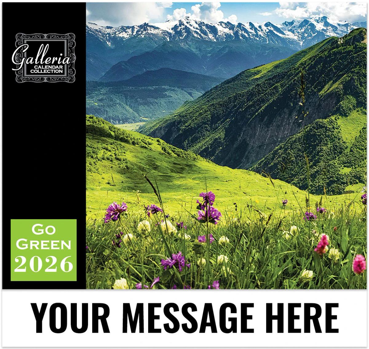 Galleria Wall Calendar 2026 Go Green