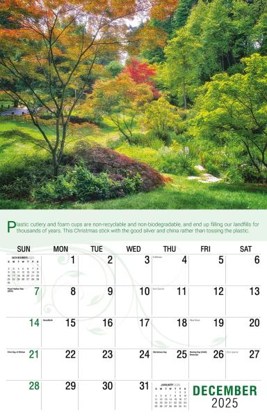 Galleria Wall Calendar 2026 Go Green