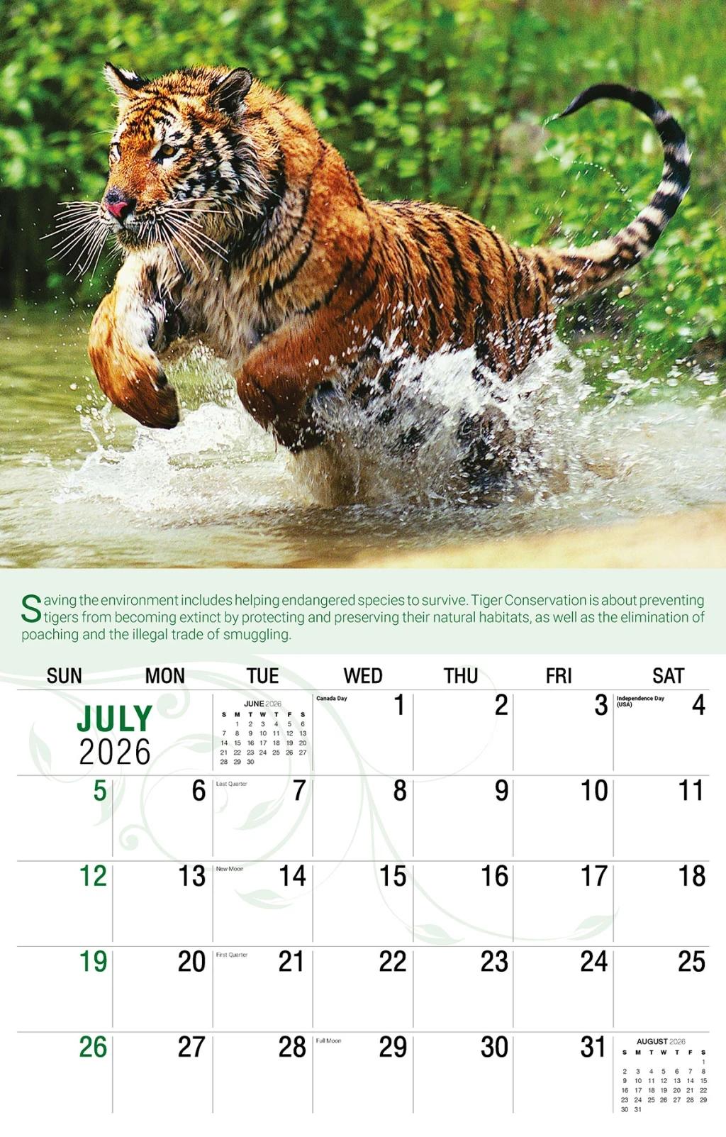 Galleria Wall Calendar 2026 Go Green
