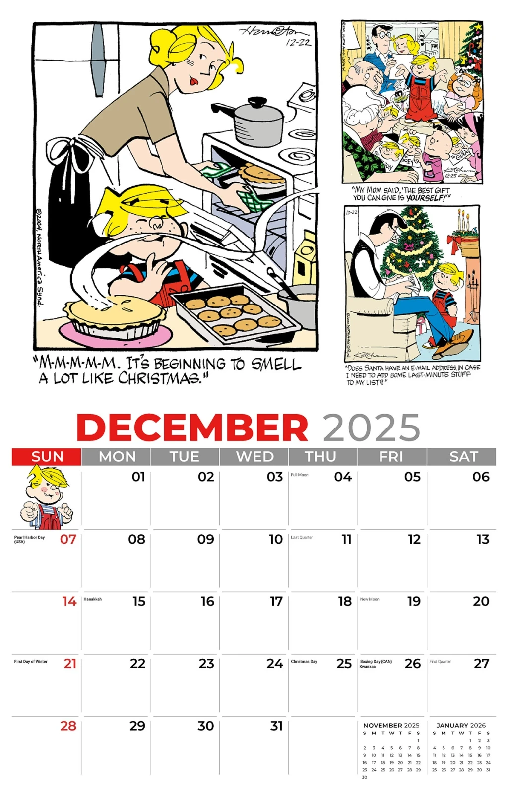 Galleria Wall Calendar 2026 Dennis The Menace