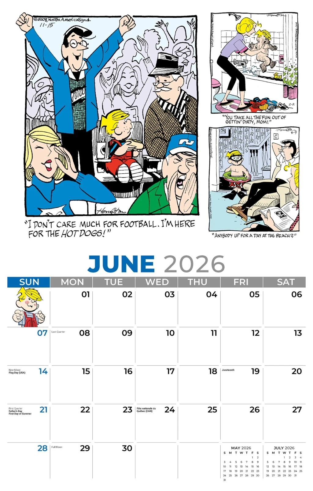 Galleria Wall Calendar 2026 Dennis The Menace