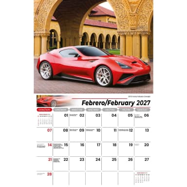 Galleria Wall Calendar 2027 Exotic Cars (English/Spanish)