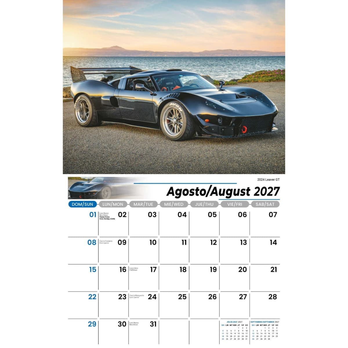 Galleria Wall Calendar 2027 Exotic Cars (English/Spanish)