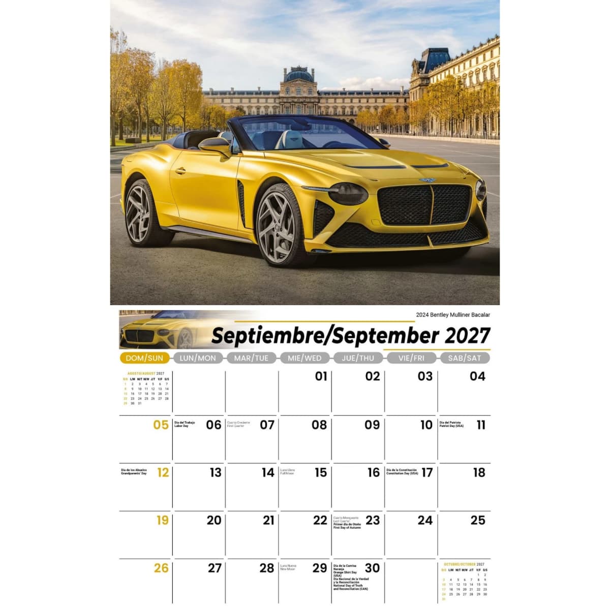 Galleria Wall Calendar 2027 Exotic Cars (English/Spanish)