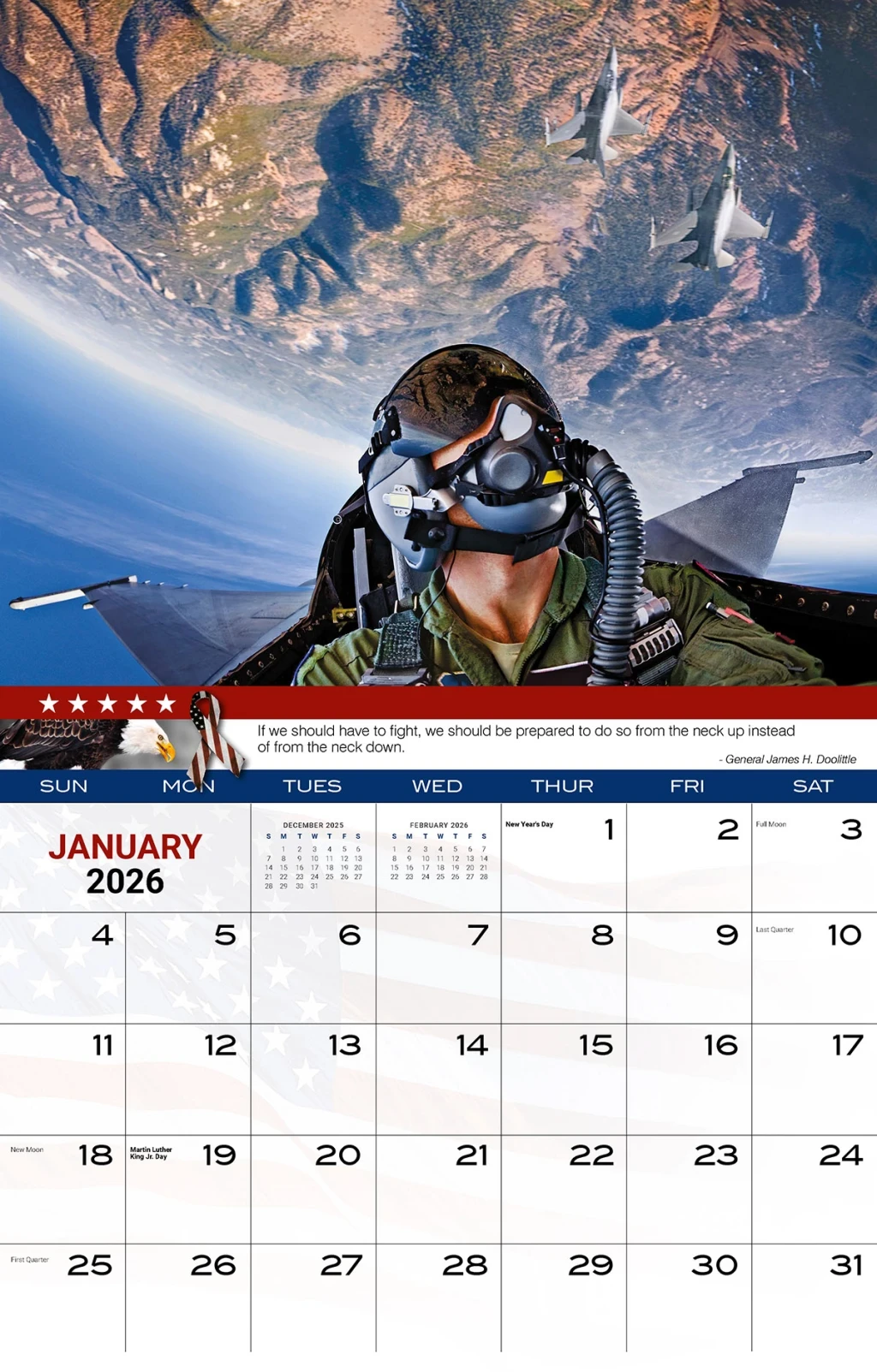 Galleria Wall Calendar 2026 Home Of The Brave