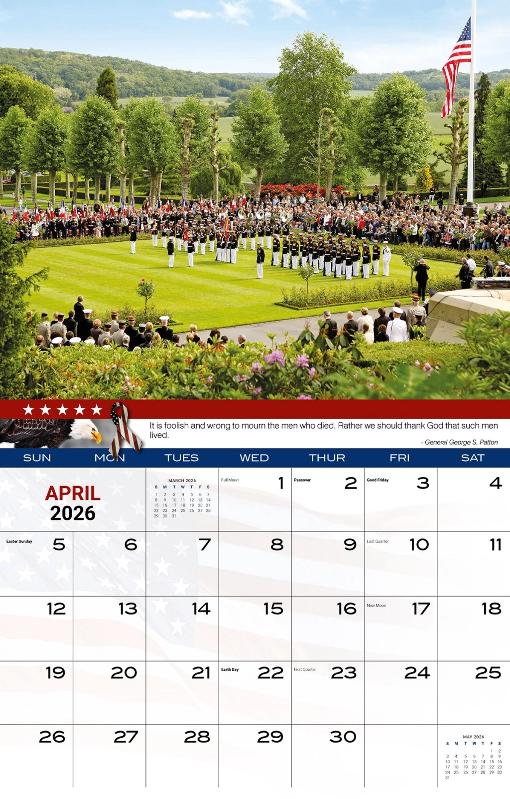 Galleria Wall Calendar 2026 Home Of The Brave