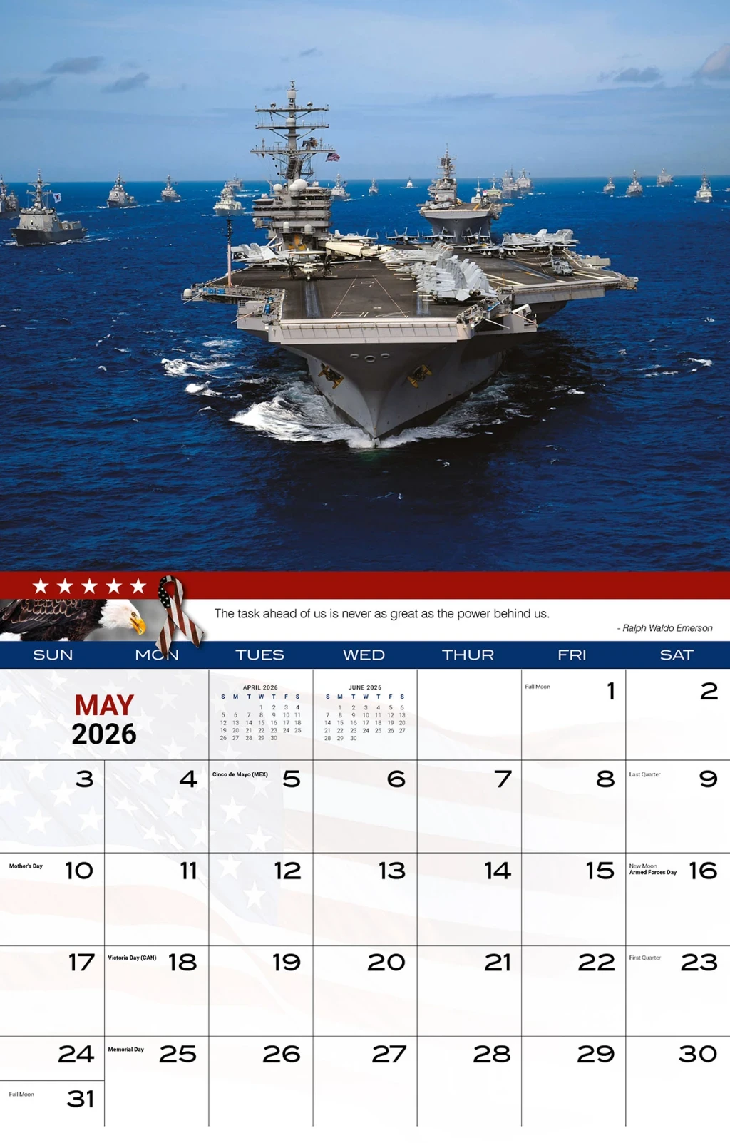 Galleria Wall Calendar 2026 Home Of The Brave