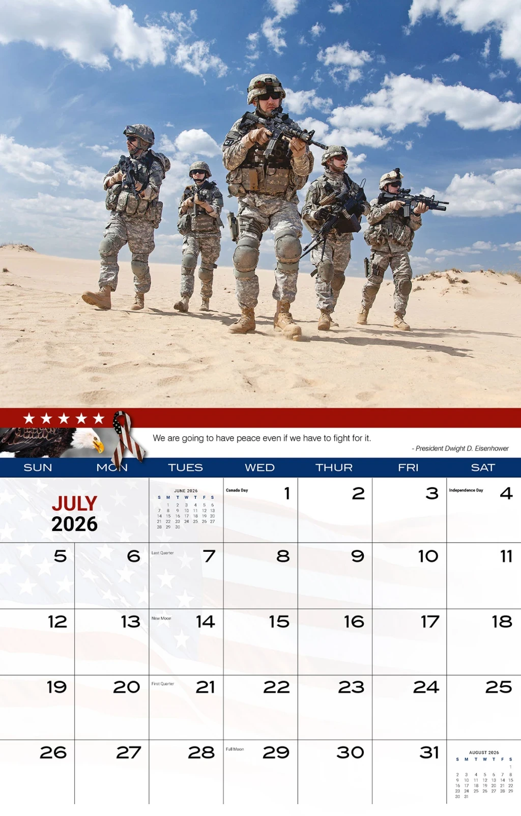 Galleria Wall Calendar 2026 Home Of The Brave