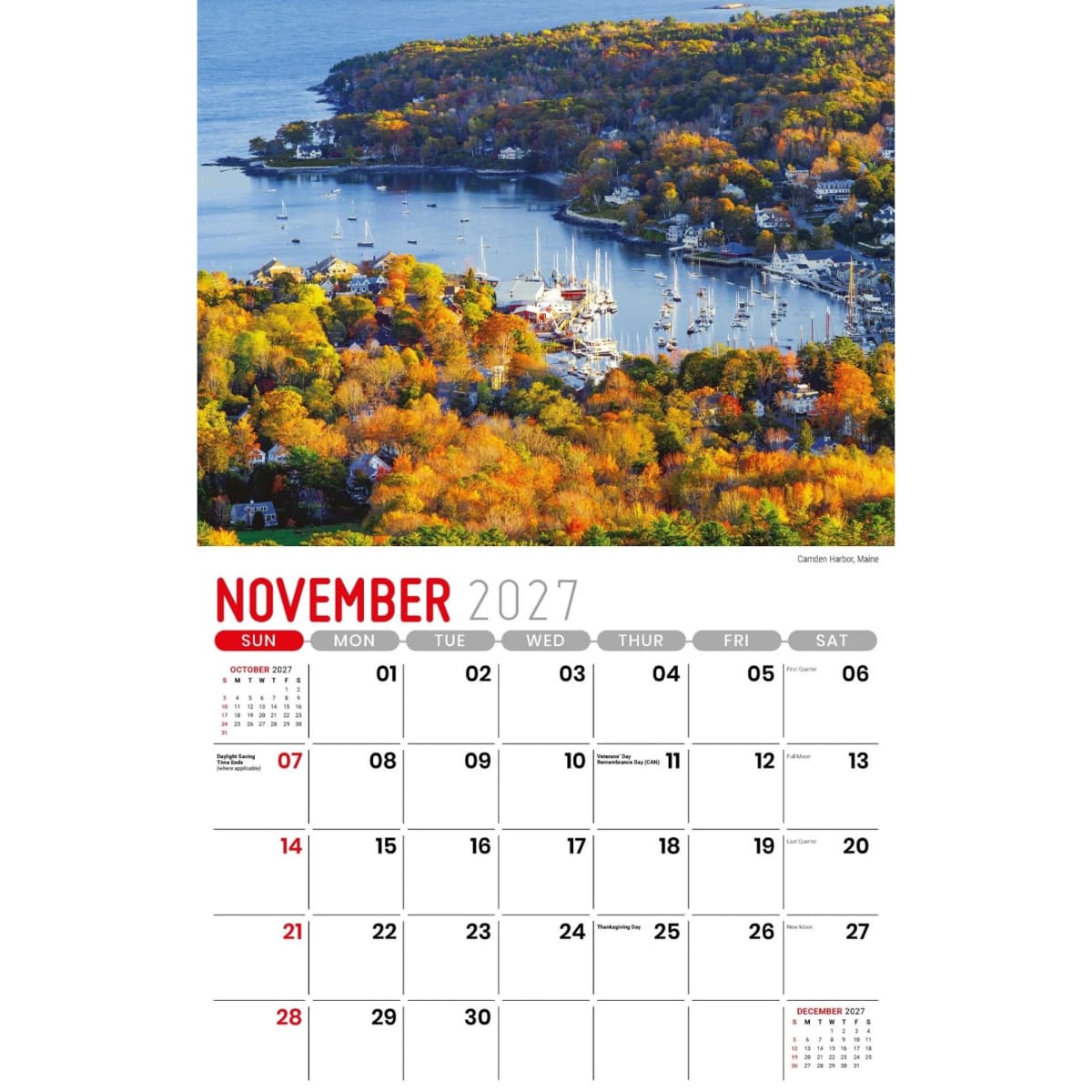 Galleria Wall Calendar 2027 Scenes Of New England