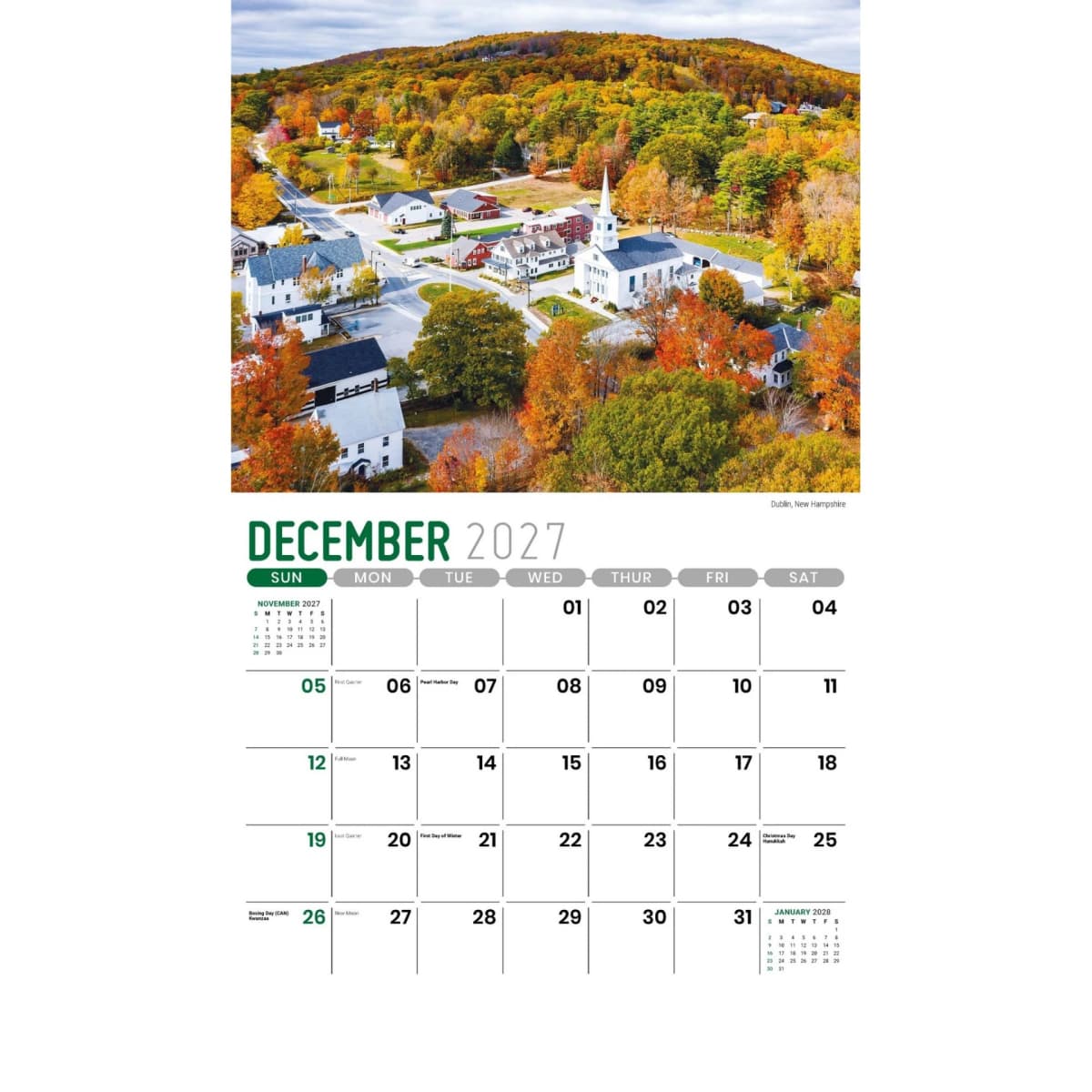 Galleria Wall Calendar 2027 Scenes Of New England