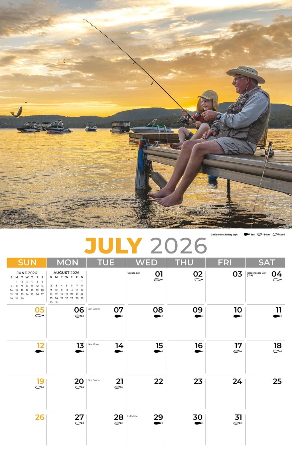 Galleria Wall Calendar 2026 Fishing and Hunting