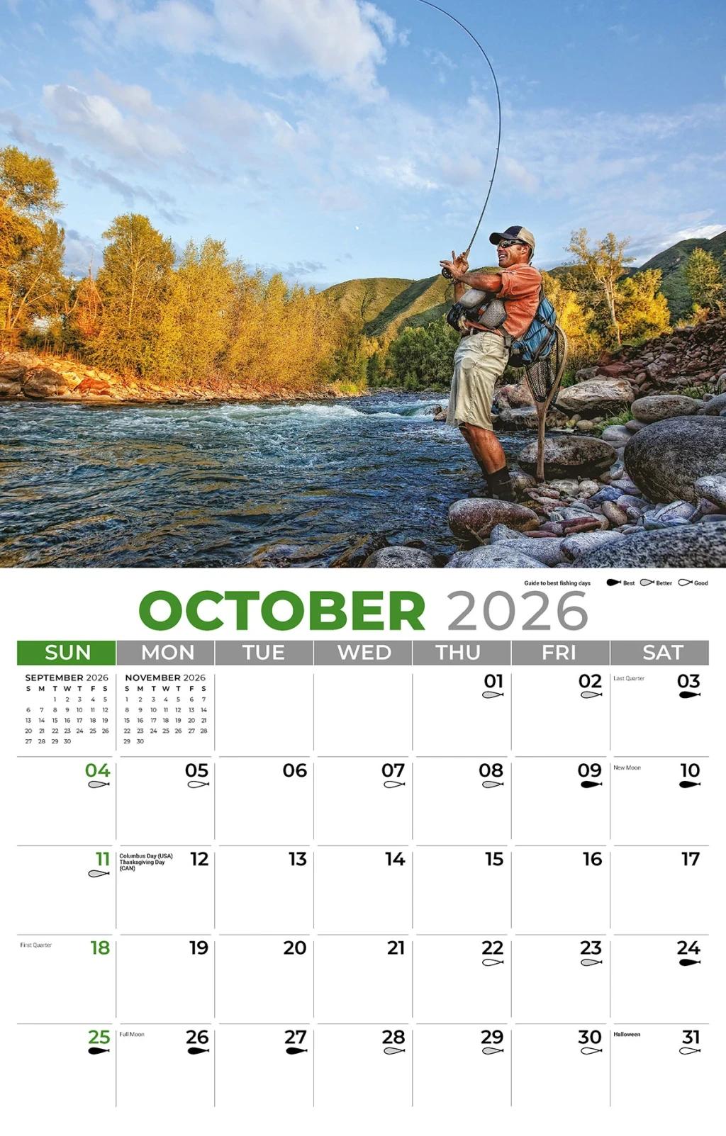 Galleria Wall Calendar 2026 Fishing and Hunting