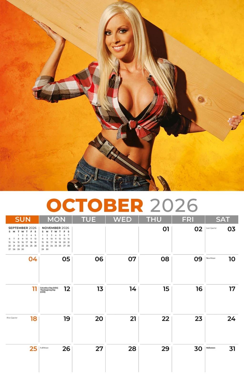 Galleria Wall Calendar 2026 Building Babes