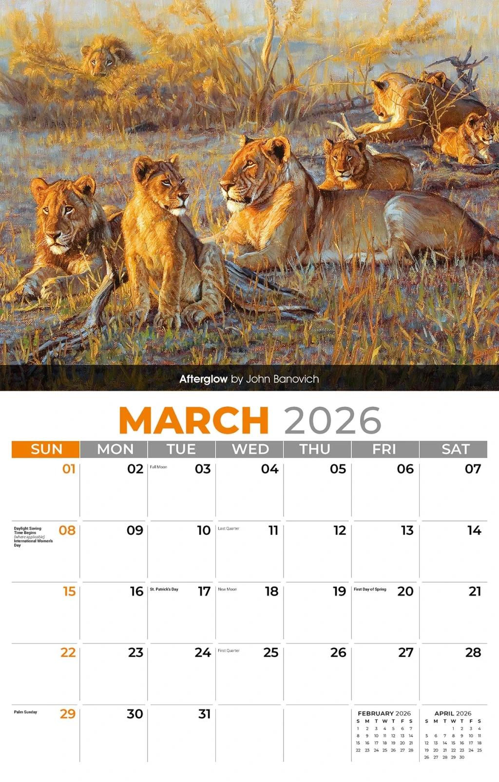 Galleria Wall Calendar 2026 Wildlife Portraits