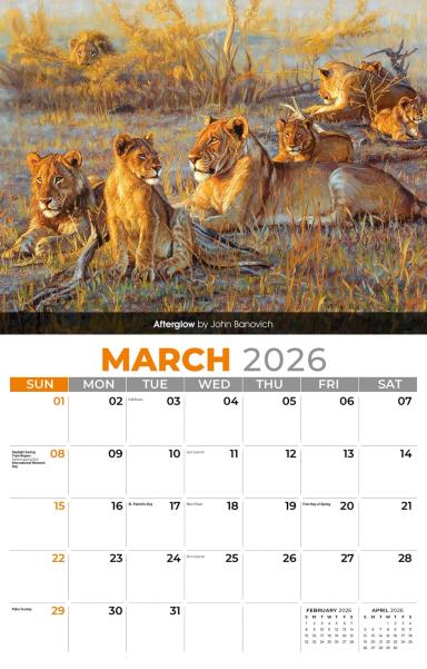 Galleria Wall Calendar 2026 Wildlife Portraits