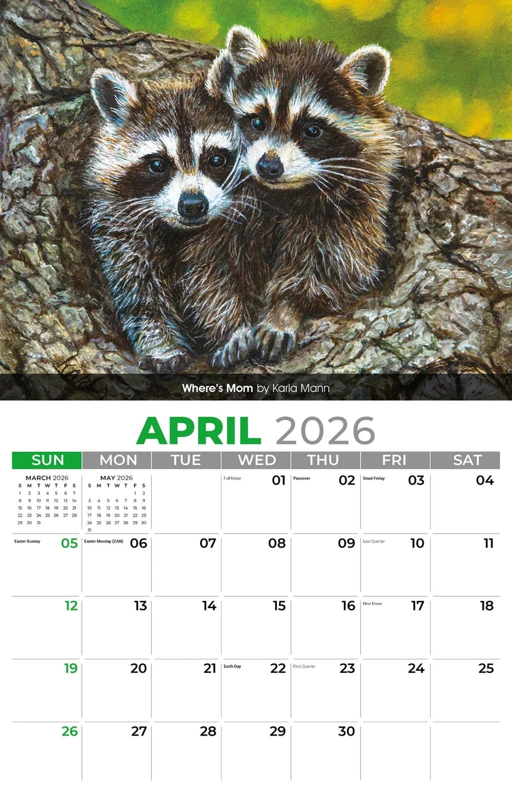 Galleria Wall Calendar 2026 Wildlife Portraits