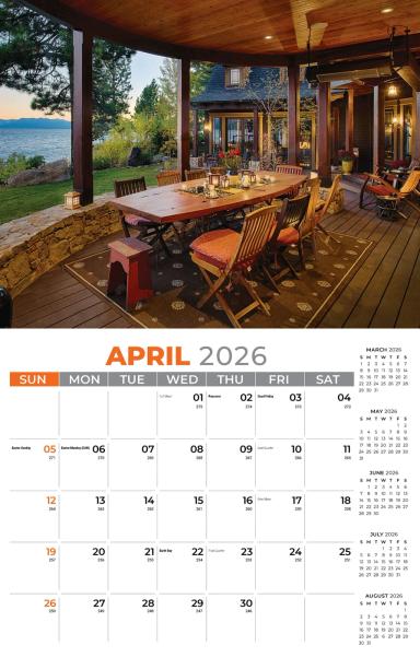 Galleria Wall Calendar 2026 Homes