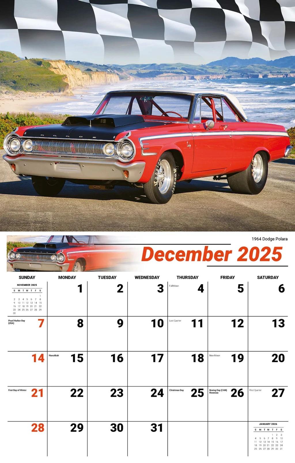 Galleria Wall Calendar 2026 Road Warrior