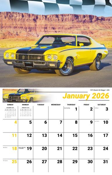 Galleria Wall Calendar 2026 Road Warrior