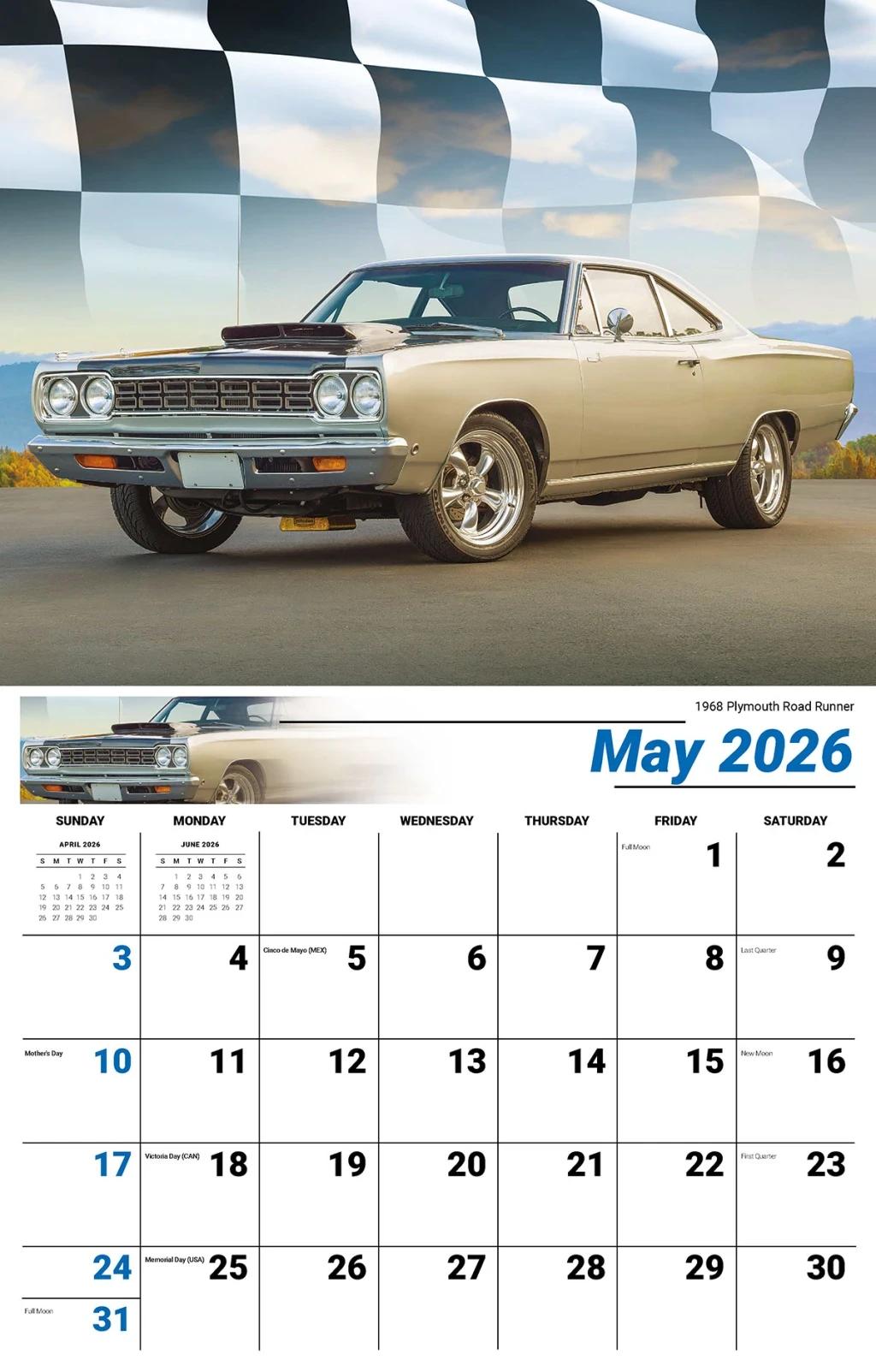 Galleria Wall Calendar 2026 Road Warrior