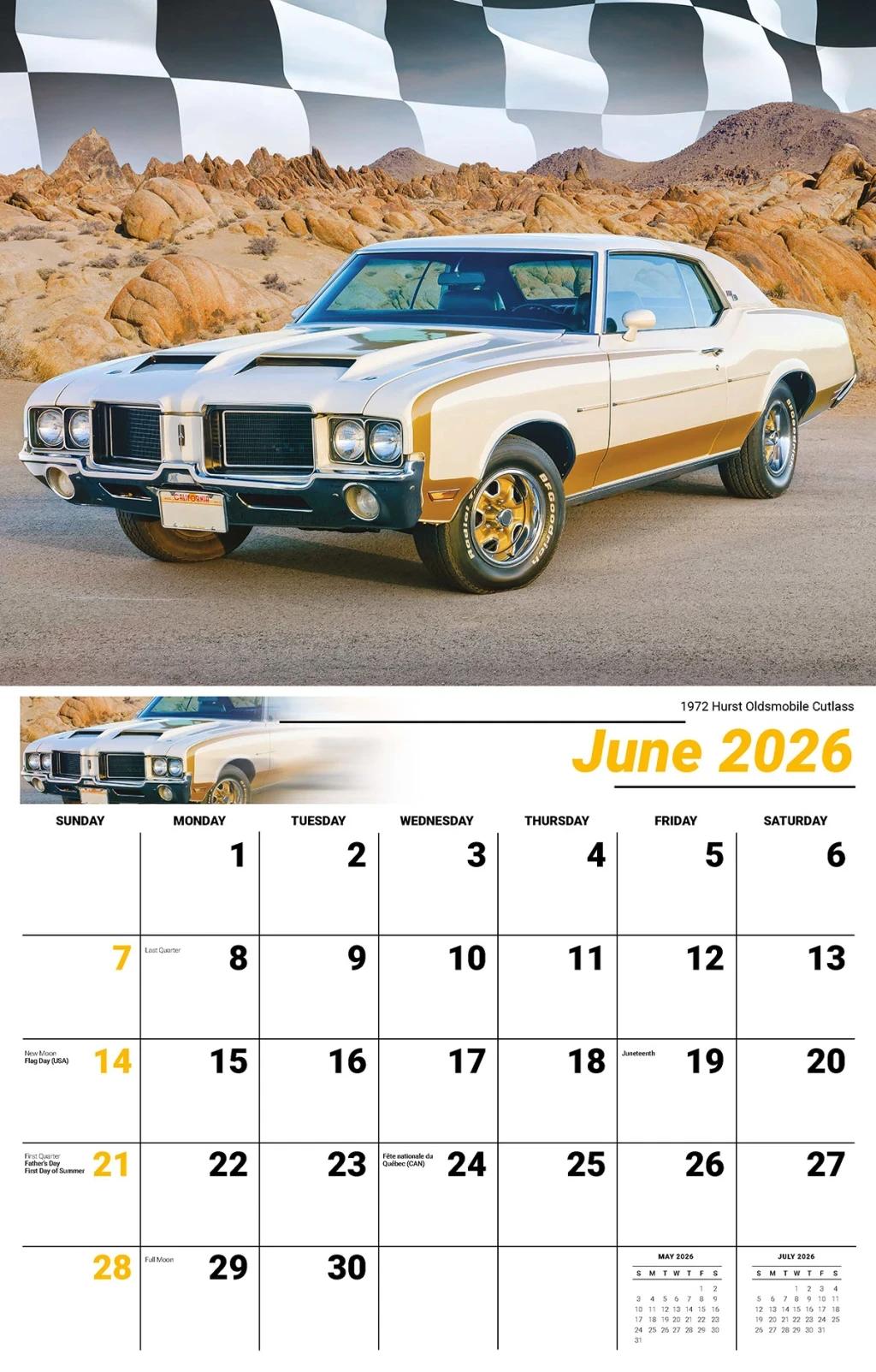 Galleria Wall Calendar 2026 Road Warrior