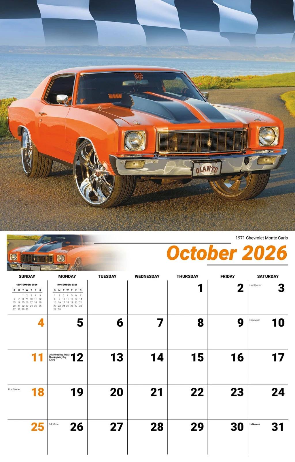 Galleria Wall Calendar 2026 Road Warrior