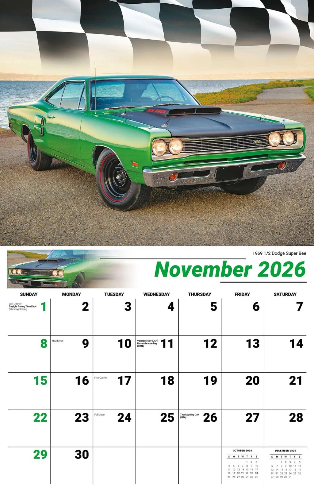 Galleria Wall Calendar 2026 Road Warrior