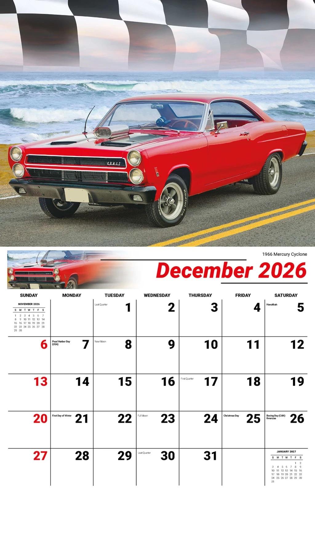 Galleria Wall Calendar 2026 Road Warrior
