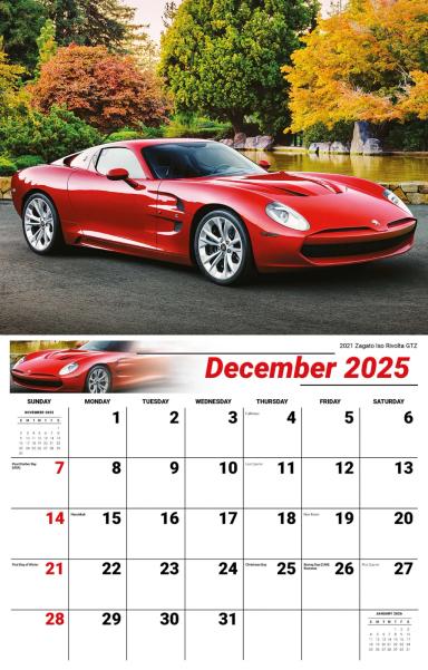 Galleria Wall Calendar 2026 Exotic Cars (English)