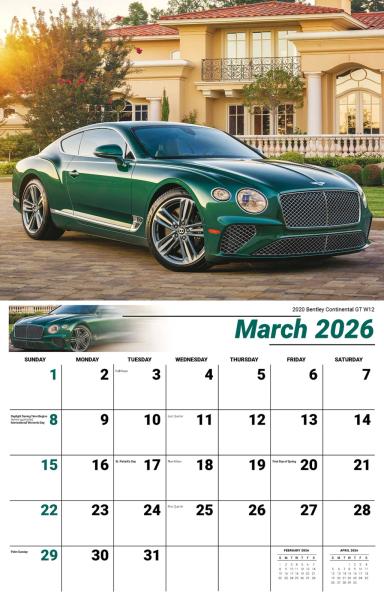 Galleria Wall Calendar 2026 Exotic Cars (English)