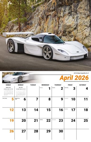 Galleria Wall Calendar 2026 Exotic Cars (English)